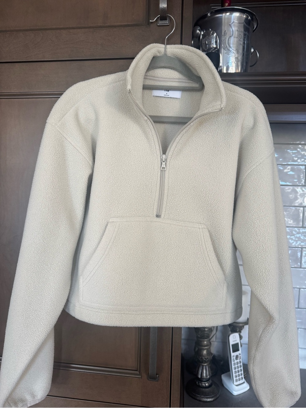 TNA by Aritzia Polar Cropped 1/4 Zip Pullover
